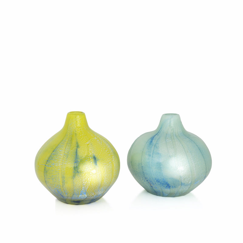 Allium Citrine Vase English Art Glass