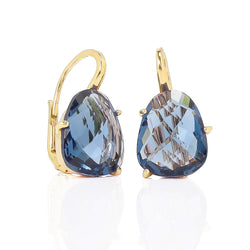 Jemima Blue Sterling Silver Crystal Earrings