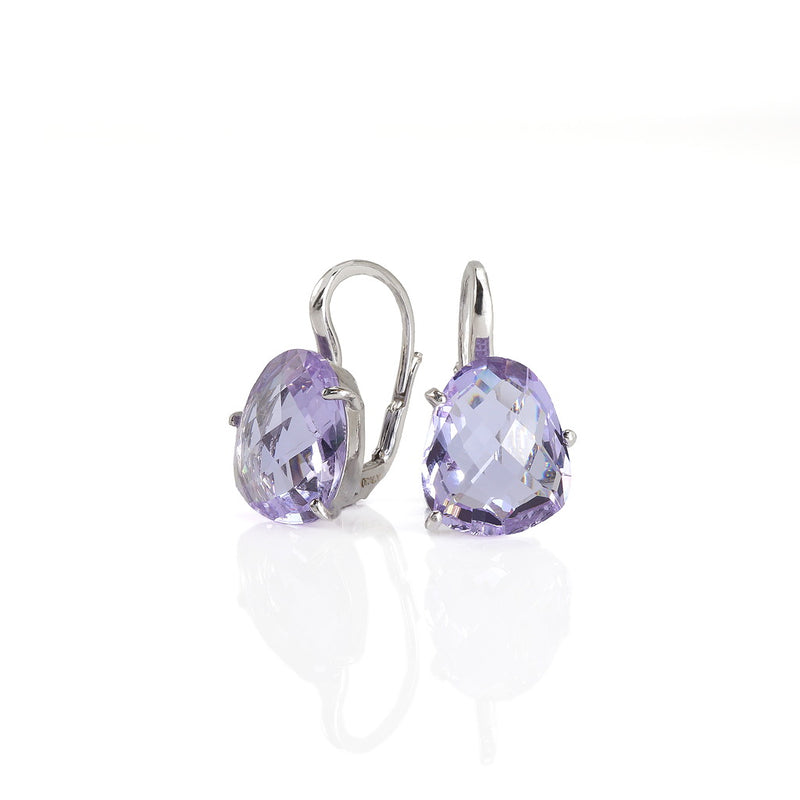 Jemima Lilac Sterling Silver Crystal Earrings