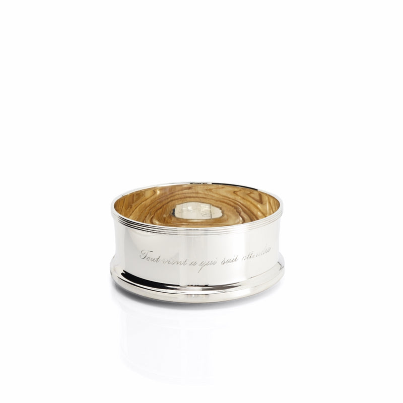 Knowle Silver & Oak Wine Coaster CLEARANCE save £70