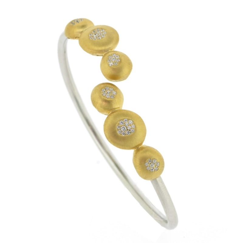 Luna Gilded Sterling Silver Bangle CLEARANCE SAVE £26