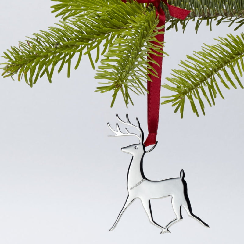 Donner Reindeer Sterling Silver Christmas Decoration