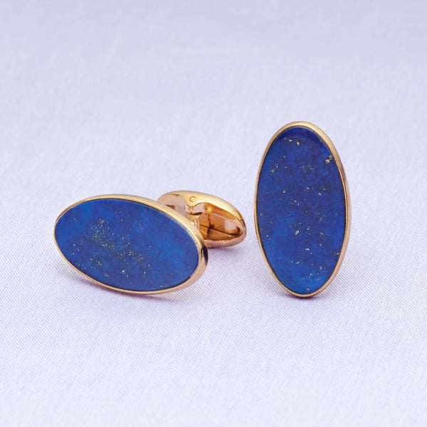Dorchester Lapis Lazuli & Gilded Silver Cufflinks
