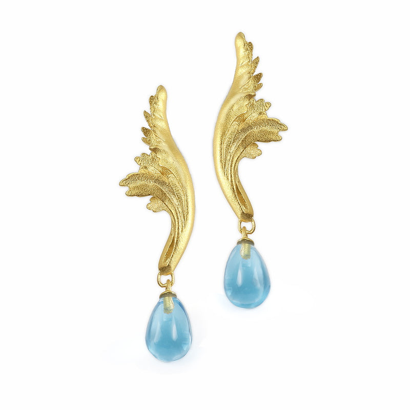 Acanthus Gilded Silver & Quartz Earrings CLEARANCE SAVE £20