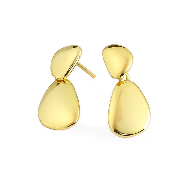 Golden Nugget Gilded Silver Earrings