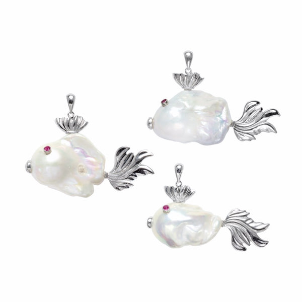 Finlay Baroque Pearl Fish Pendant CLEARANCE SAVE £46