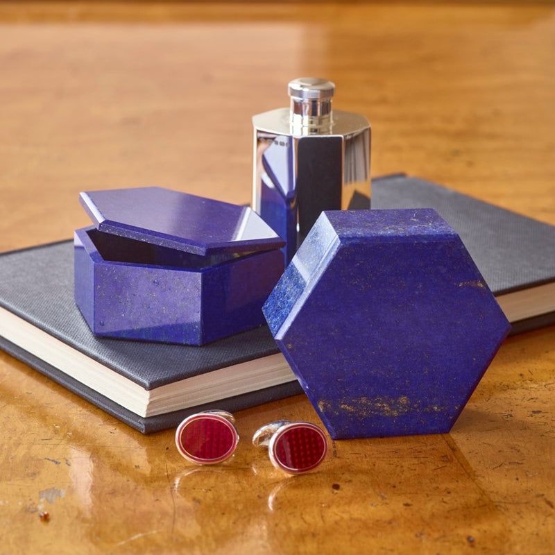 Hexagonal Lapis Lazuli Box