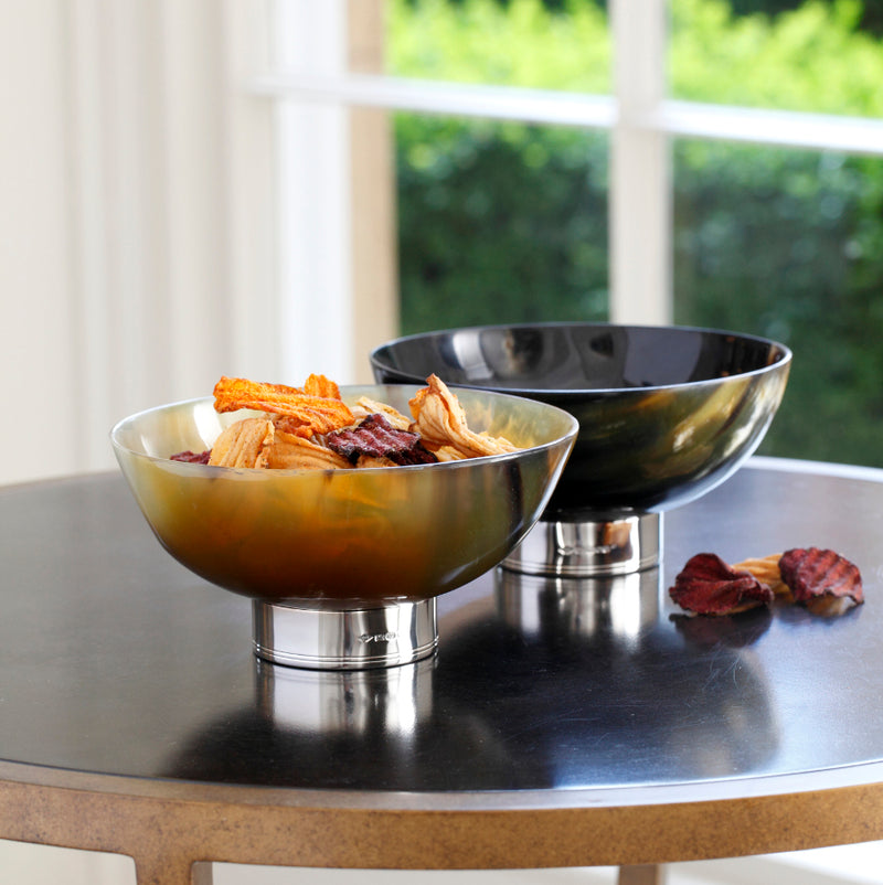 Large Horn & Silver Bowl
