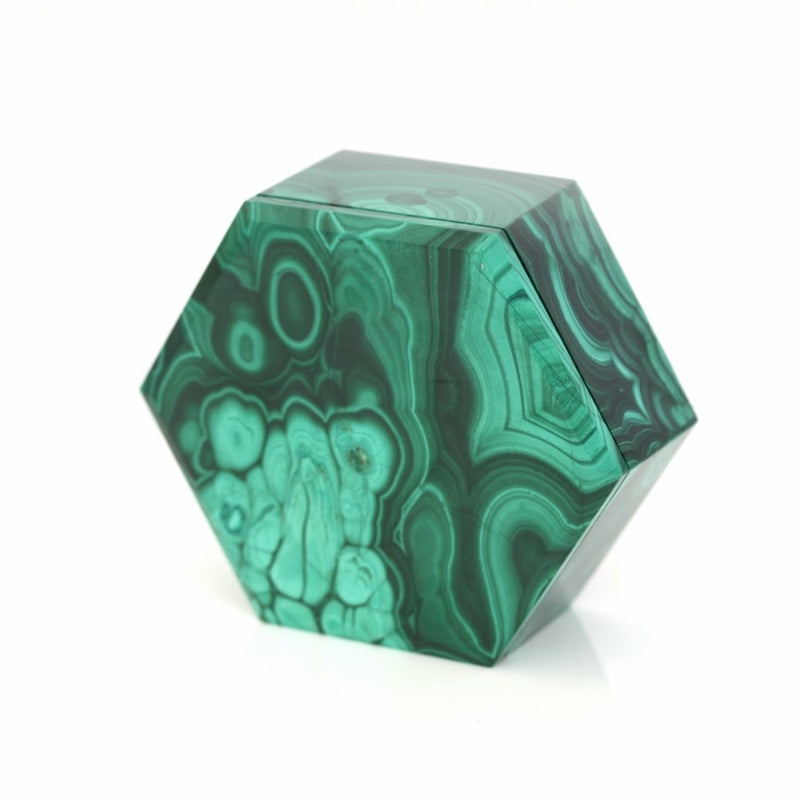 Hexagonal Malachite Box