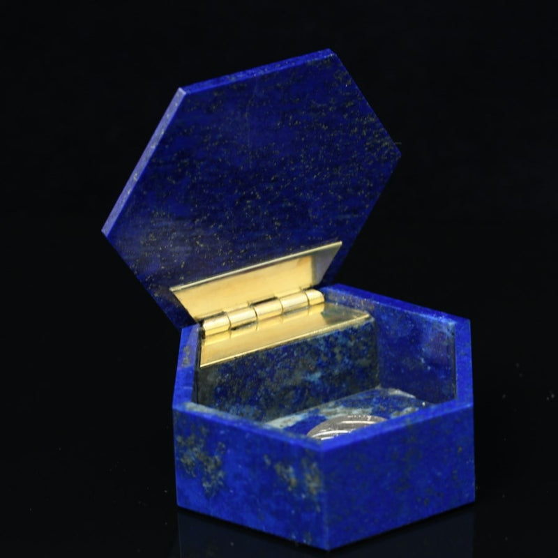 Hexagonal Lapis Lazuli Box