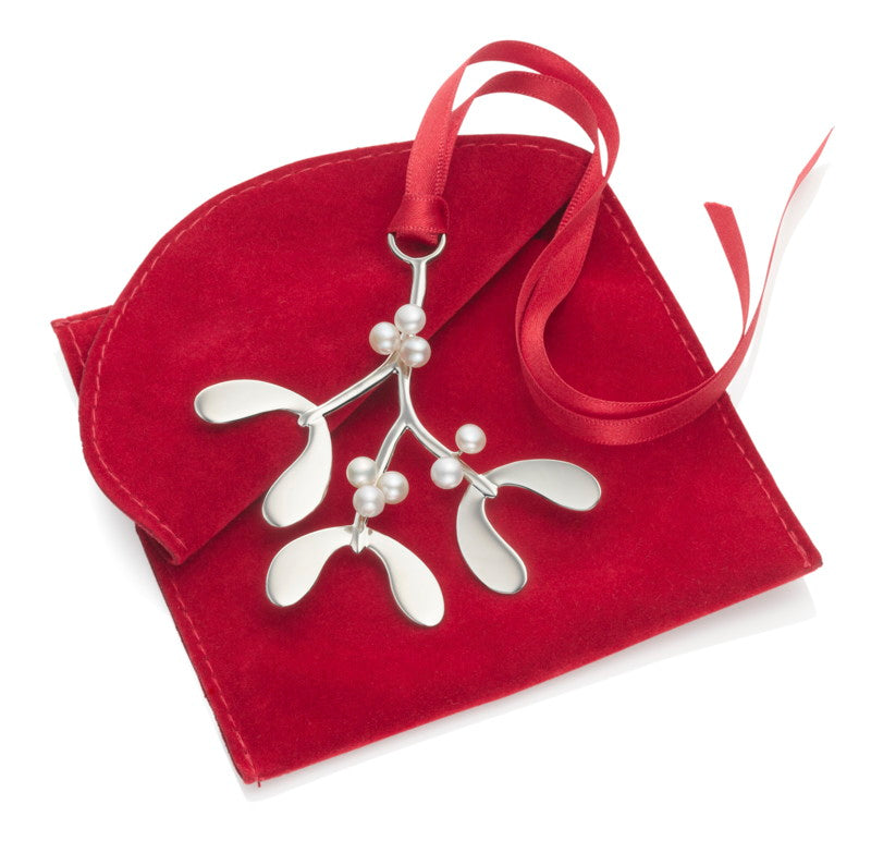 Mistletoe Sterling Silver Christmas Decoration
