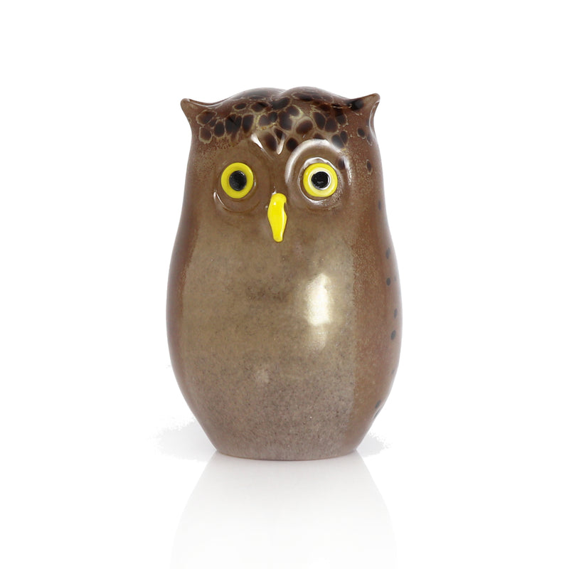 Little Owl English Art Glass Paperweight