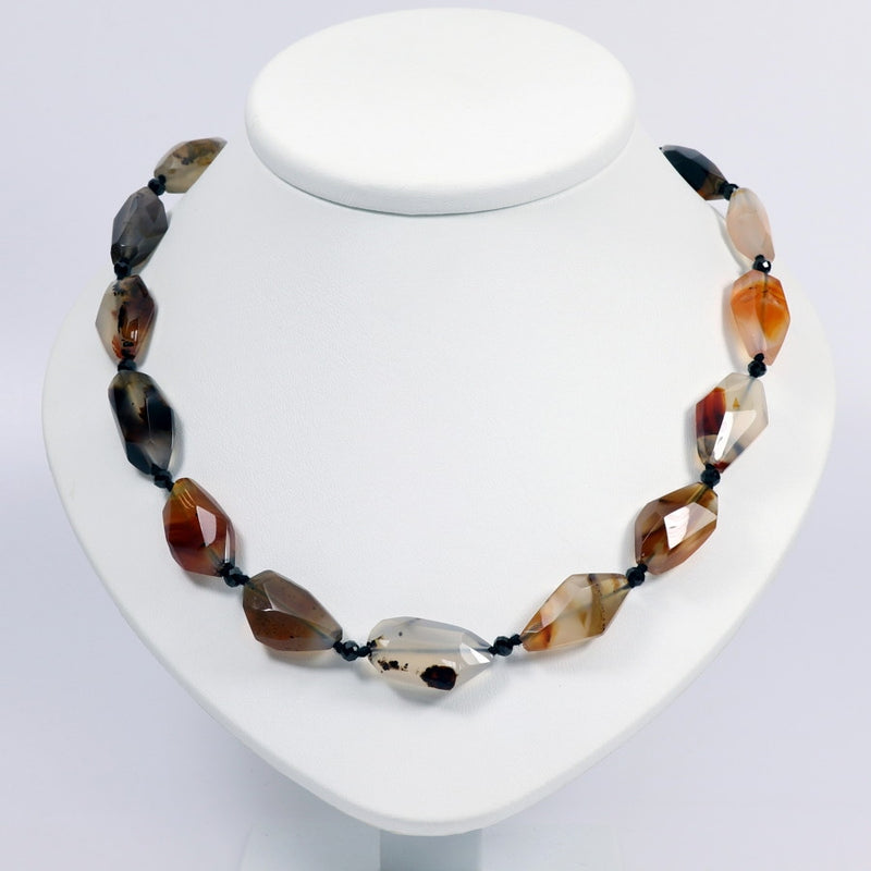 Montana Moss Agate & Spinel Necklace