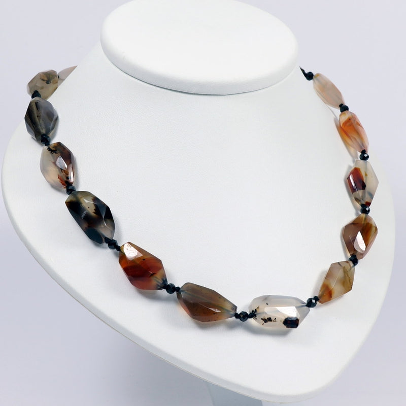 Montana Moss Agate & Spinel Necklace