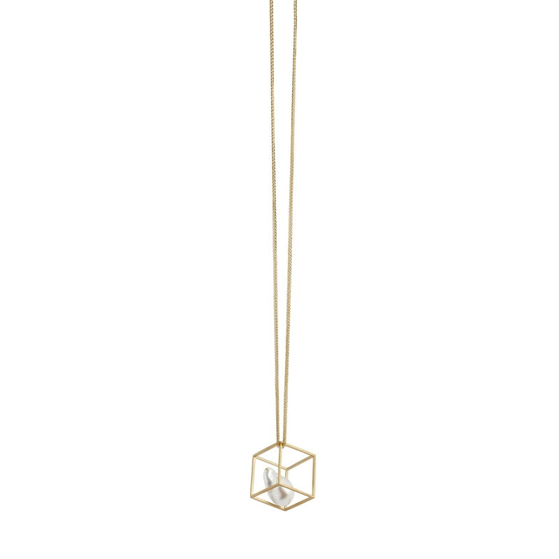 Cubella Baroque Pearl & Gilded Silver Pendant CLEARANCE SAVE £26