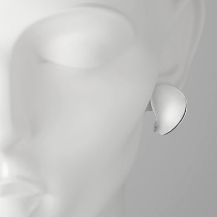 Petal Silver Clip on Earrings