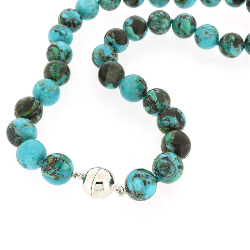 Amazonite, Turquoise, Freshwater Pearl and Silver Bead Necklace by Emi –  Smithsonia