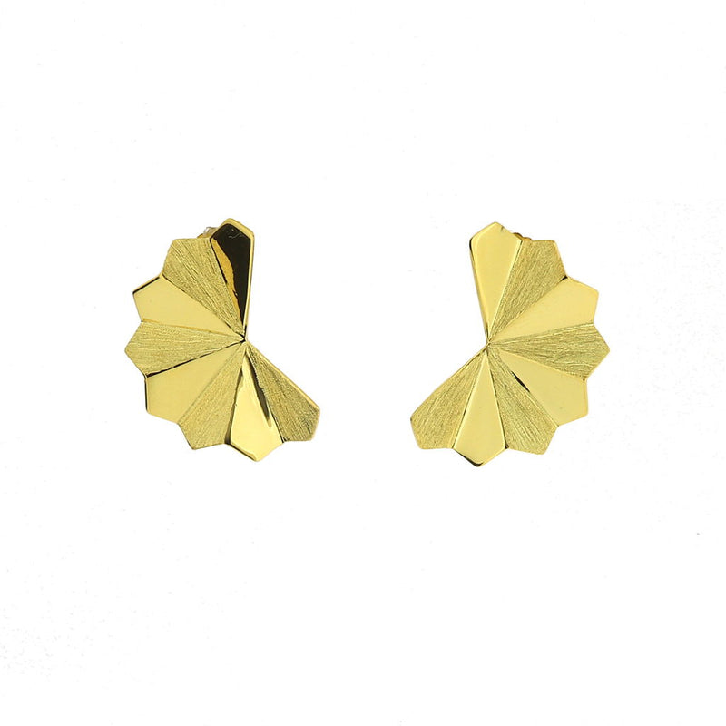 Fantail Gilded Silver Earrings