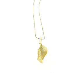 Betula Gilded Sterling Silver Leaf Pendant