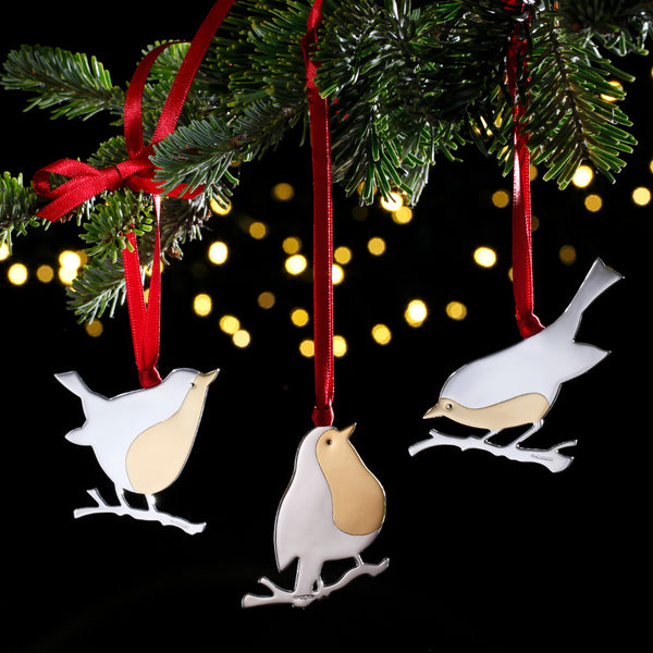 Bobbyn Robin Sterling Silver Christmas Decoration