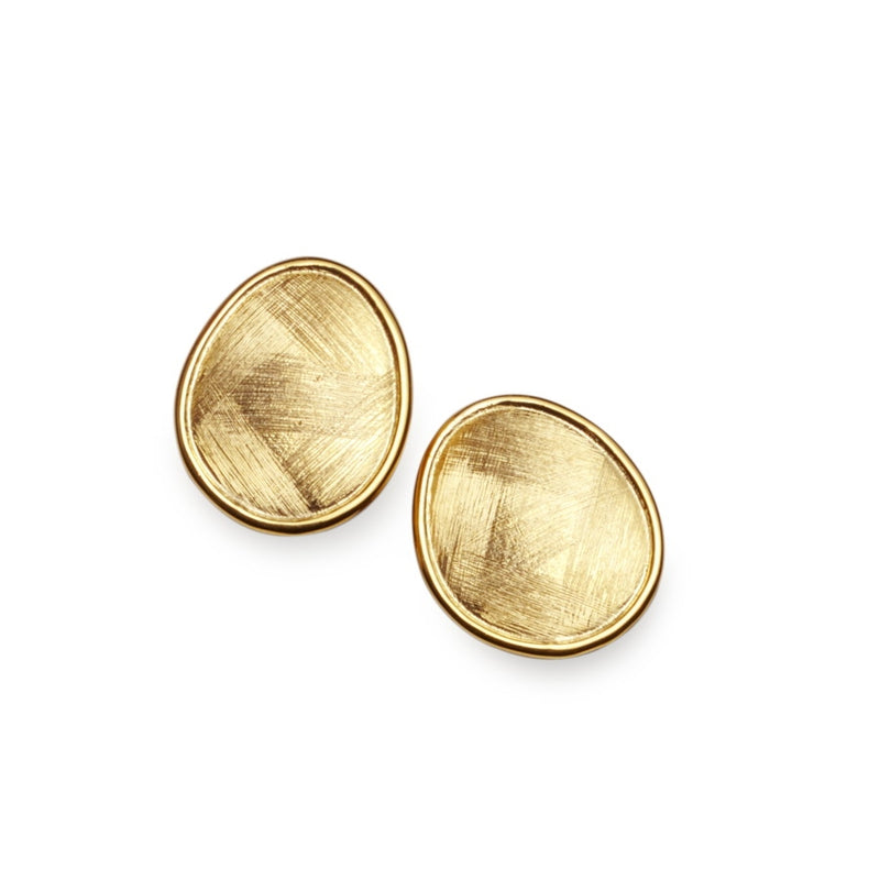 Roma Gilded Silver Clip & Post Earrings CLEARANCE SAVE £25