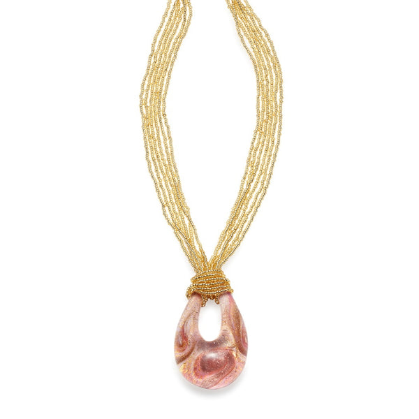 Saffrose Murano Glass Necklace