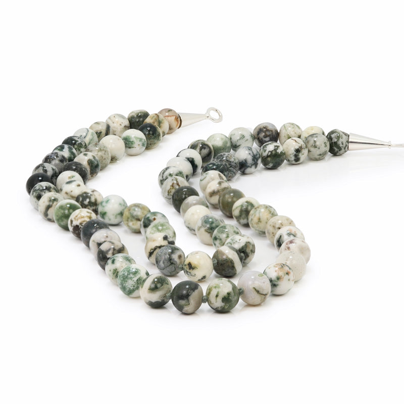 Forest Agate Double Row Necklace