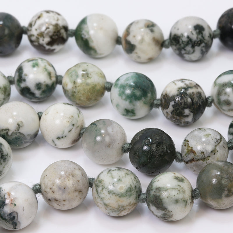 Forest Agate Double Row Necklace