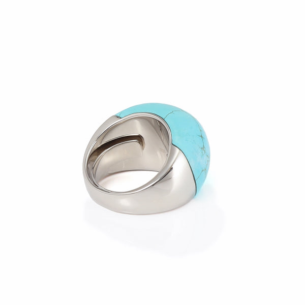 Blue Howlite & Sterling Silver Ring