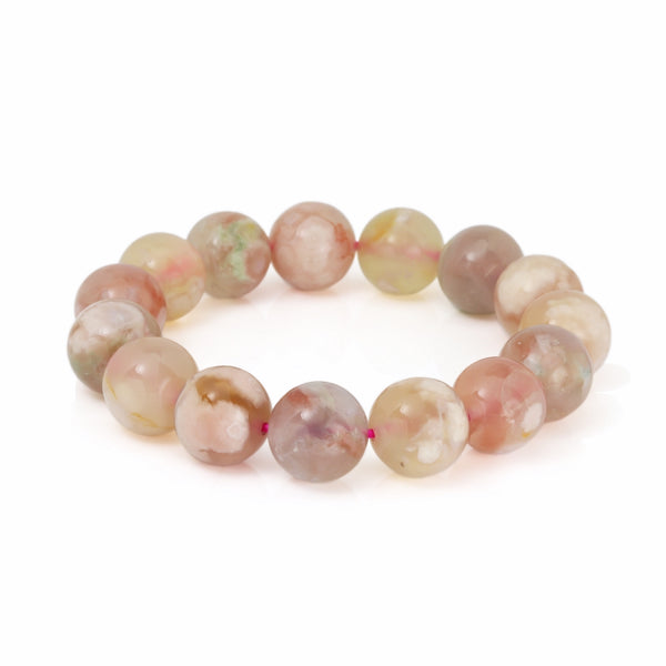 Sakura Agate Elasticated Bracelet