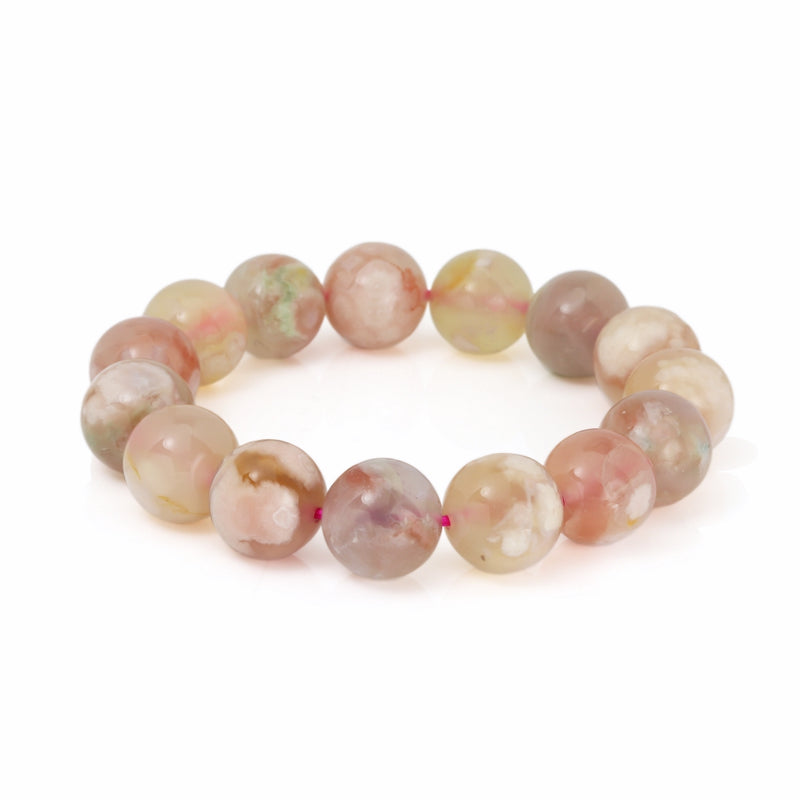 Sakura Agate Elasticated Bracelet