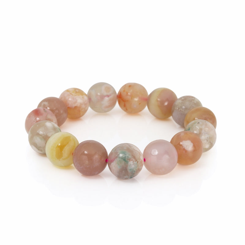 Sakura Agate Elasticated Bracelet