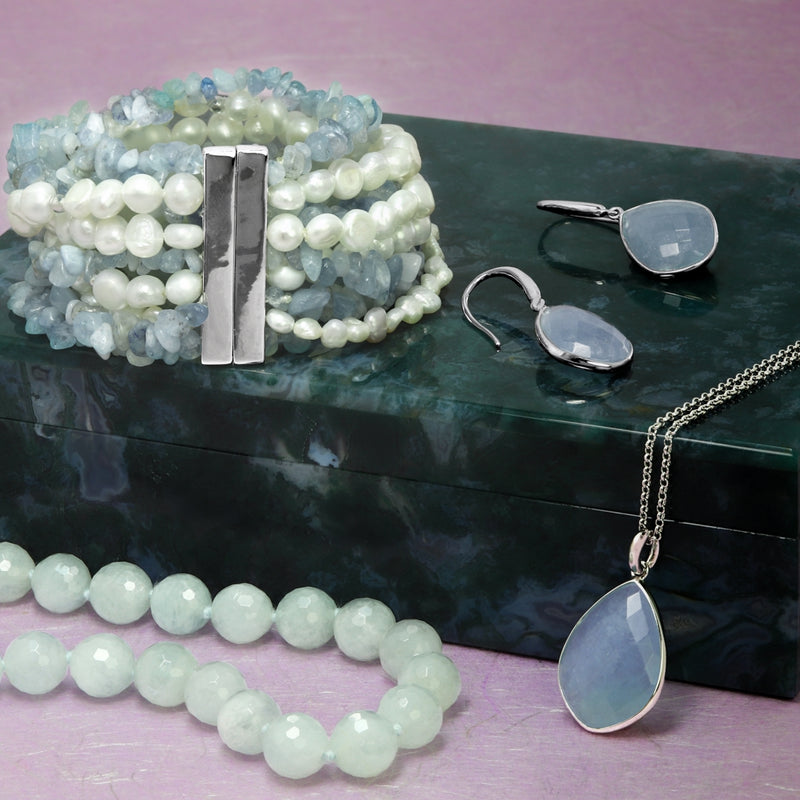 Serenity Faceted Aquamarine Pendant
