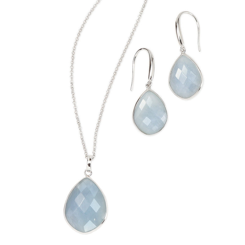 Serenity Aquamarine & Sterling Silver Earrings