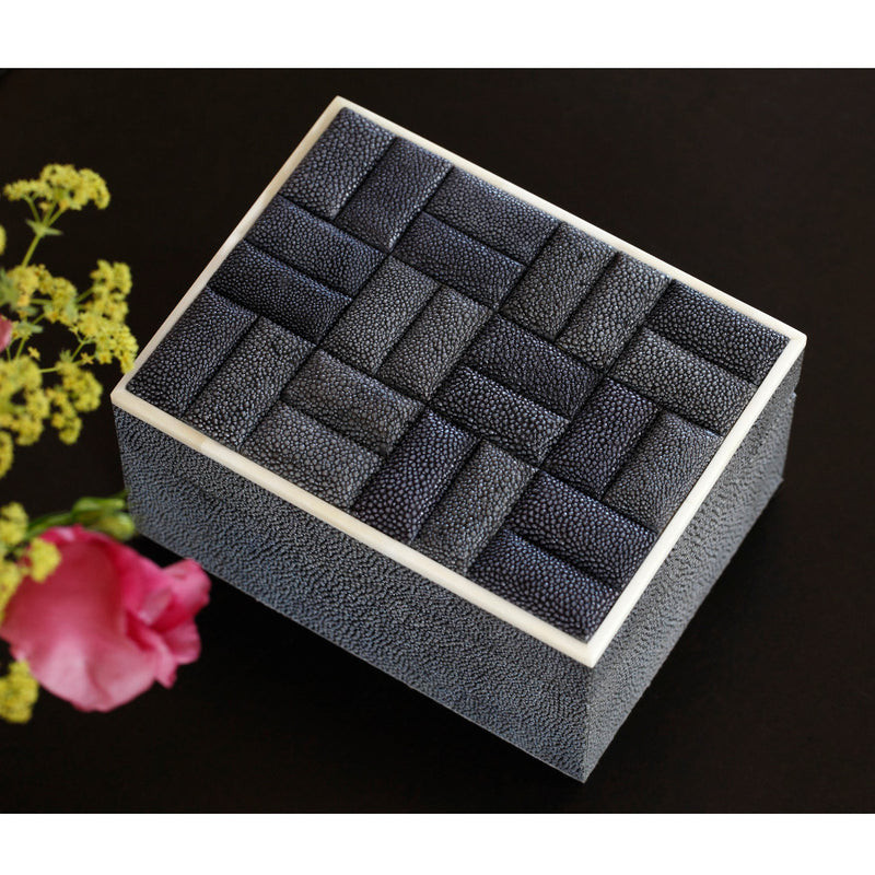 Quilted Genuine Shagreen Box