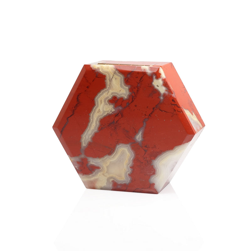B4 Hexagonal Red Jasper Box