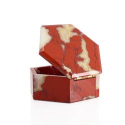 B4 Hexagonal Red Jasper Box