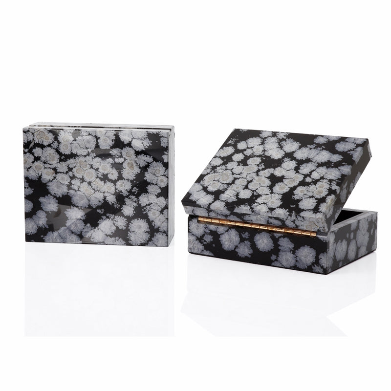 Snowflake Obsidian Box