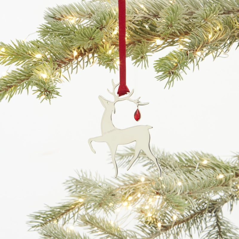 Vixen Reindeer Sterling Silver Christmas Decoration